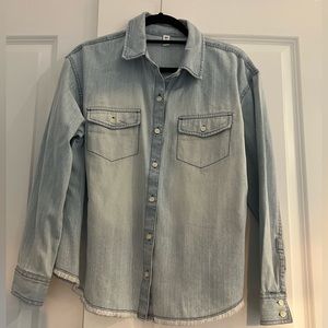 Nordstrom BP Light Wash Button Down Denim Shirt